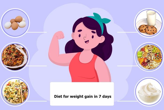 Diet for weight gain in 7 days